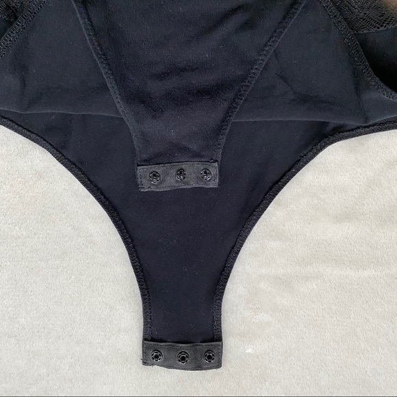 Zara Black Lace Mesh Bodysuit - Picture 10 of 14
